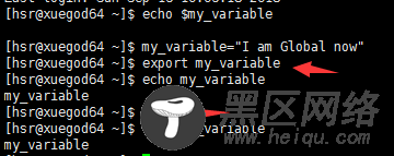 Linux shell全局环境变量与局变环境变量