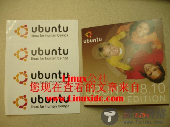 不错的Ubuntu 8.10贴纸与光盘[图文]