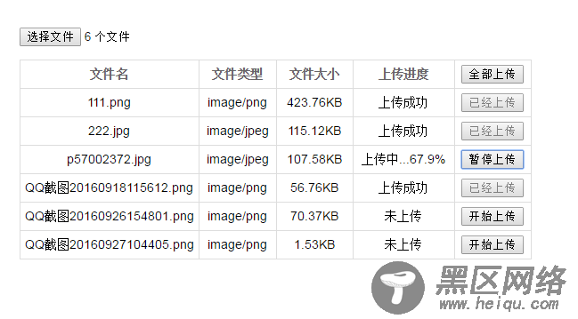 前端js实现文件的断点续传 后端PHP文件接收