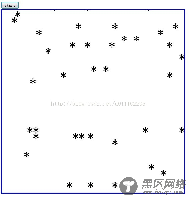 使用js实现雪花飘落效果