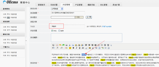 企业网站系统OEcms SEO优化攻略