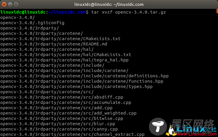 Ubuntu 18.04.2下编译安装OpenCV 3.4.0 过程