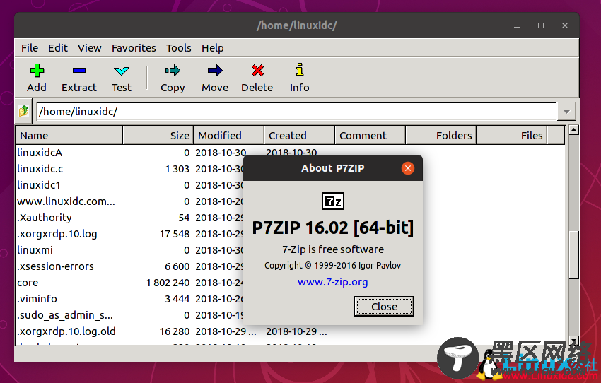 Ubuntu 18.04中通过Snap安装P7Zip Desktop