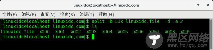 Linux split命令拆分文件详解