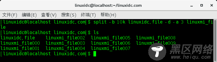 Linux split命令拆分文件详解