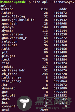 6个 Linux size 命令示例教程