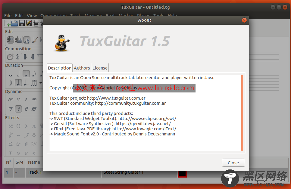 在Ubuntu 16.04及更高版本中安装TuxGuitar 1.5