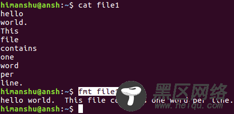 format contents of file in single line