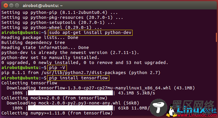 Ubuntu 16.04下TensorFlow及Jupyter Notebook安装配置详解