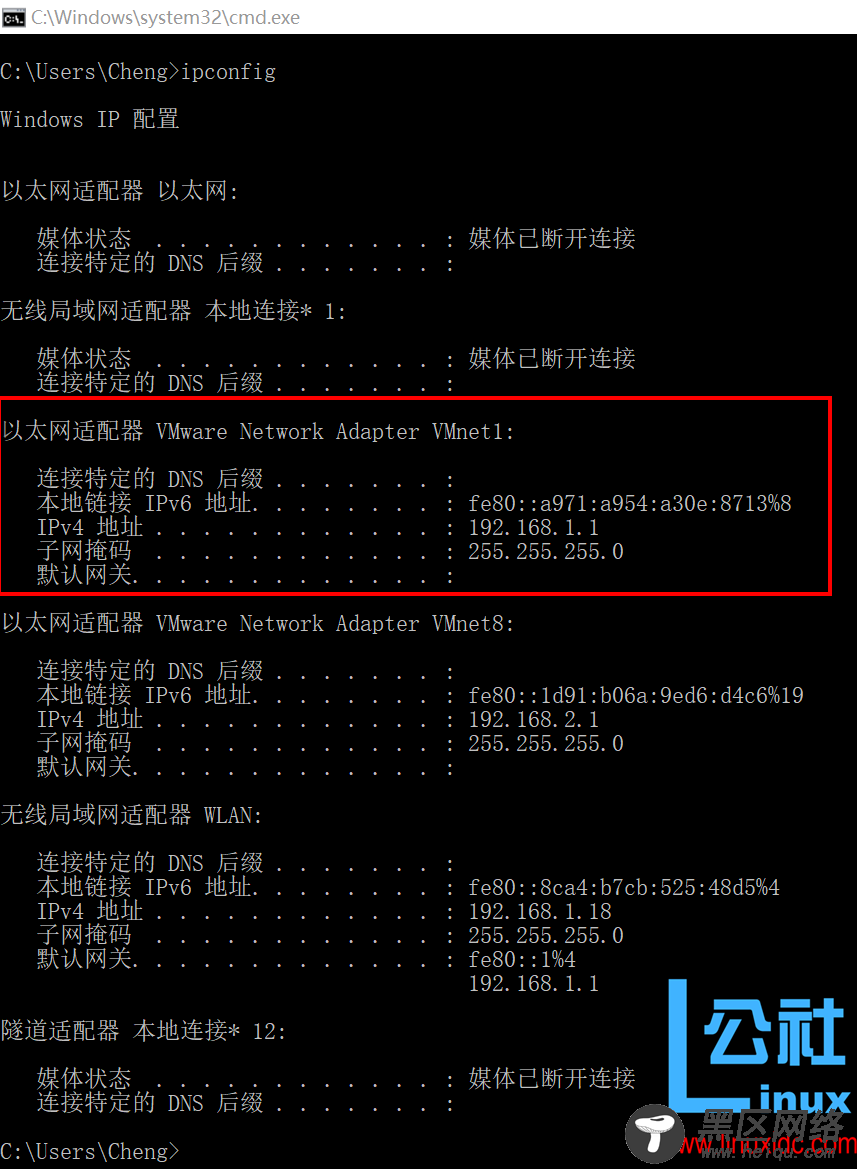 VMware虚拟机仅主机模式下无法ping通物理机