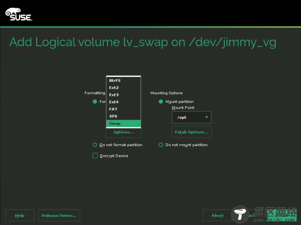 SUSE Linux Enterprise 12 系统安装及LVM设置详解