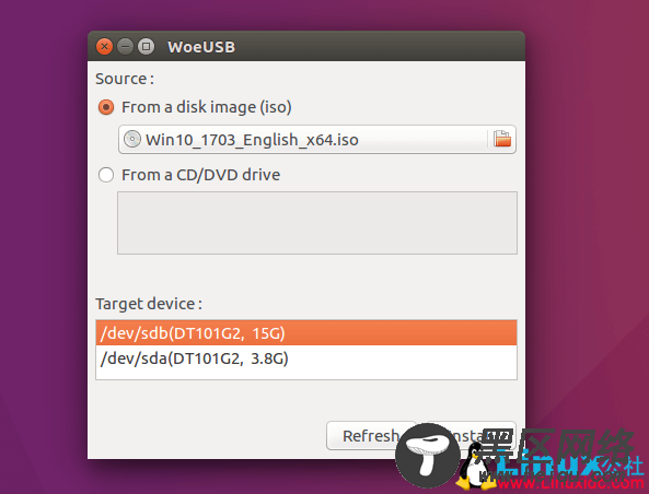 在Ubuntu或其他Linux发行版上创建Windows 10可启动USB盘