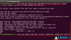 如何在Ubuntu 16.04/17.04上安装Code::Blocks
