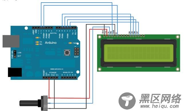 Arduino 1602液晶屏实验和程序