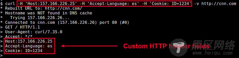 Linux系统入门学习：在curl中设置自定义的HTTP头