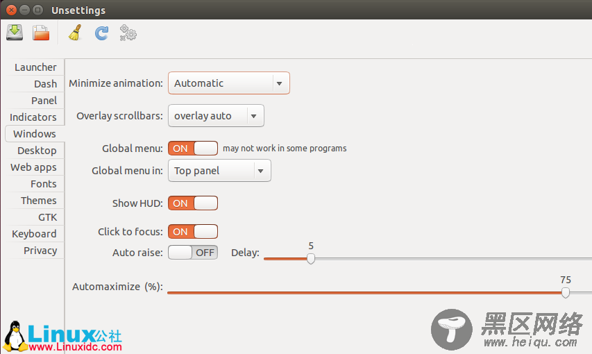 Ubuntu 14.10安装图形配置程序Unsettings