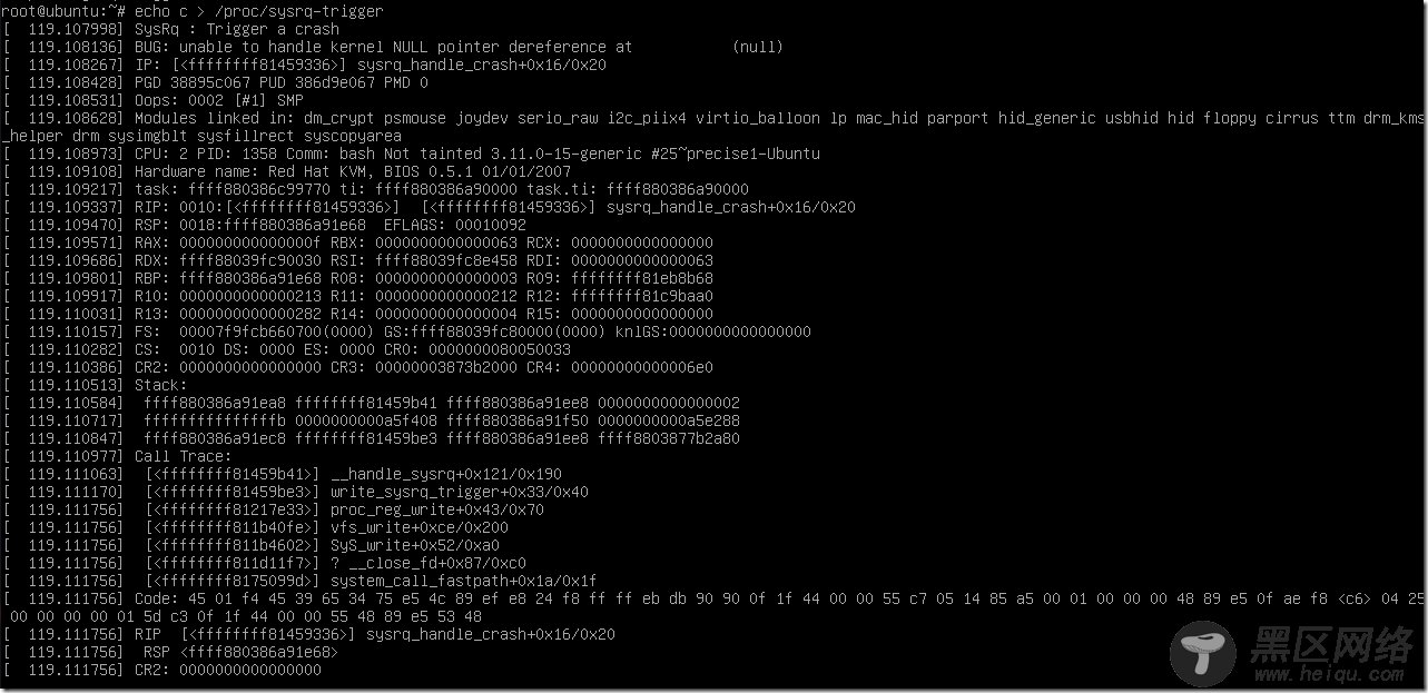 Ubuntu 12.04 配置内核崩溃自动重启及转存