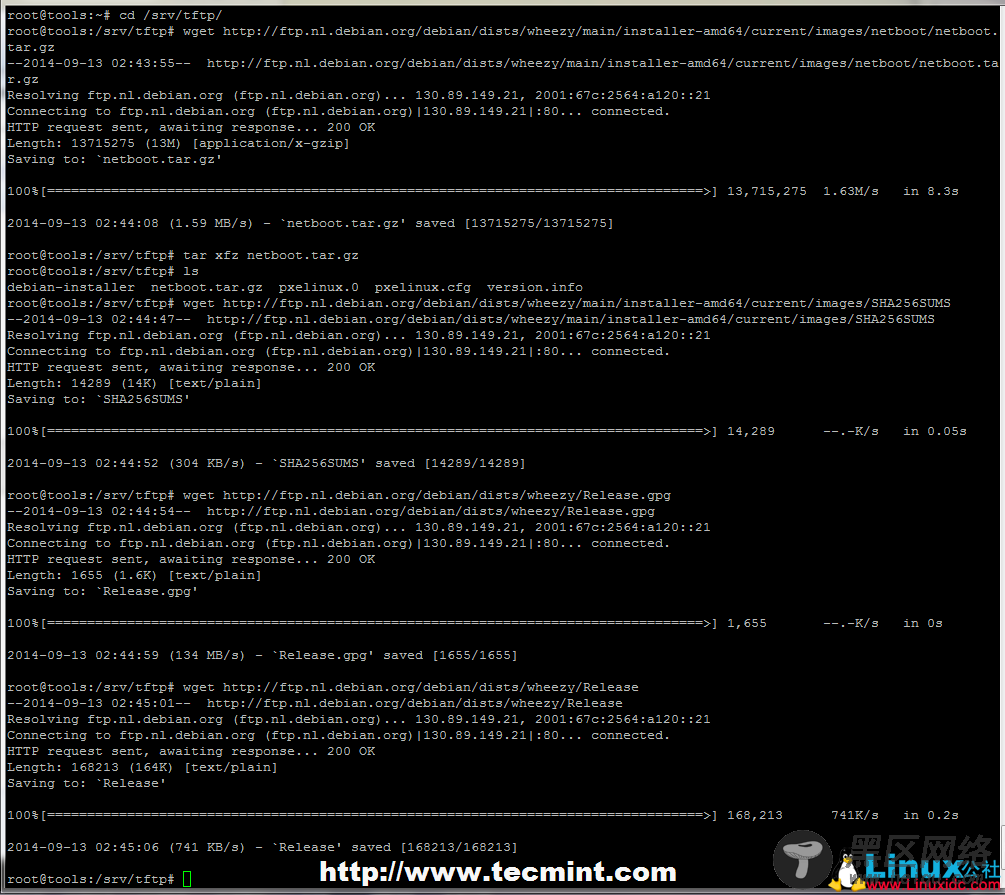 Download Debian NetBoot Files