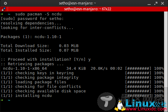 ncdu – 基于ncurses库的磁盘使用分析器