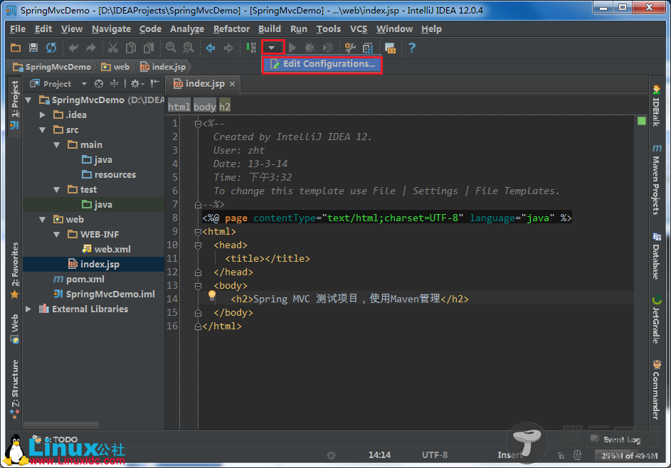 IntelliJ IDEA 12创建Maven管理的Java Web项目(图解)