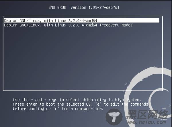 Debian 7 GRUB Installed
