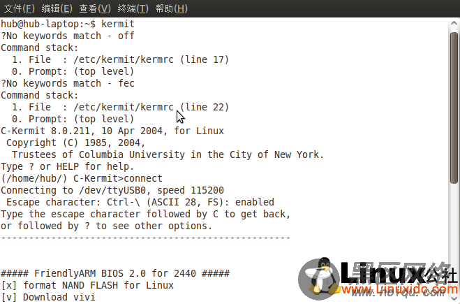 Linux环境下安装dnw（for mini2440）