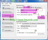 通过EasyBCD将Linux的启动菜单加入到Windows 的启动菜