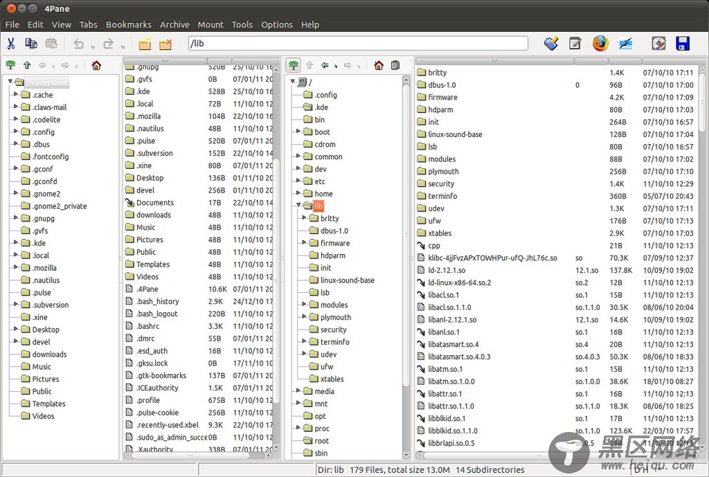 4Pane:Linux多面板文件管理器