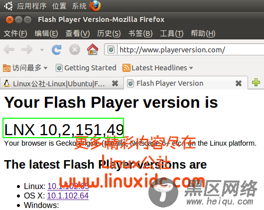 Ubuntu 10.10上安装最新版 Flash Player 10.2 Beta