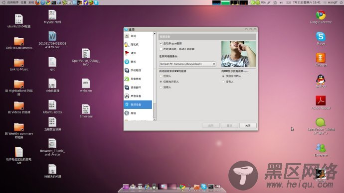 Ubuntu 10.04下Skype视频聊天