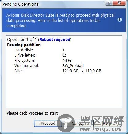 使用gparted和acronis进行Linux分区和NTFS分区无损调整