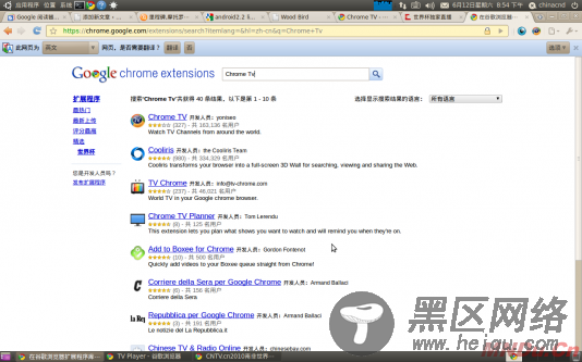 轻松在Linux中Chrome安装Chrome TV插件看直播南非世界