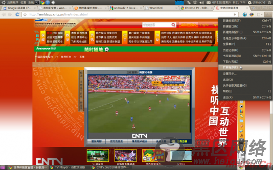 轻松在Linux中Chrome安装Chrome TV插件看直播南非世界