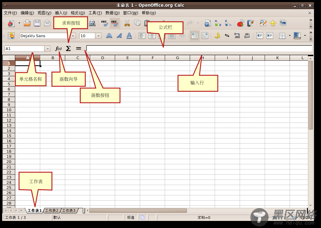 Ubuntu 桌面培训之使用 OpenOffice.org 电子表格/图