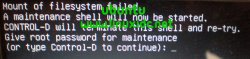 Ghost XP后Ubuntu开机出现CMount of filesystem failed