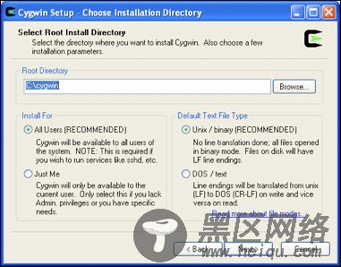 选择如何安装 Cygwin