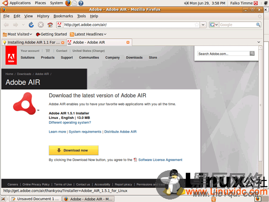 Ubuntu 9.04下体验Adobe AIR 1.5.1应用指南[图文]