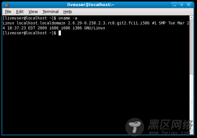 fedora-11-terminl-uname