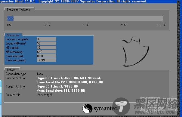 用Ghost备份和还原Linux系统