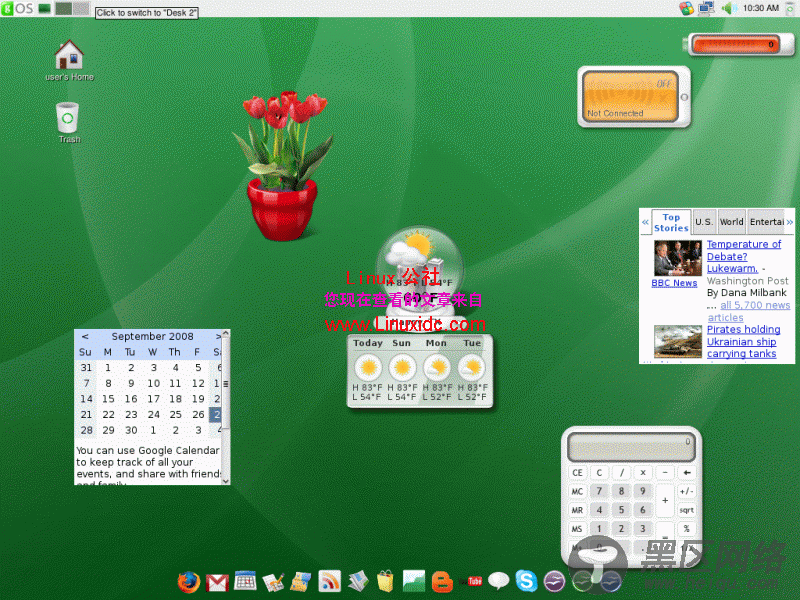 gOS 3.0 Gadgets超多图赏及使用小记(Ubuntu 8.04.1相关)