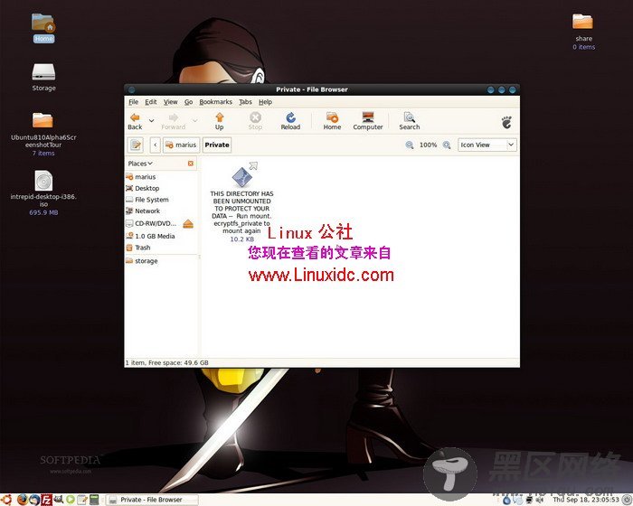 [多图]Ubuntu 8.10 (Intrepid Ibex) Alpha 6发布截图赏析