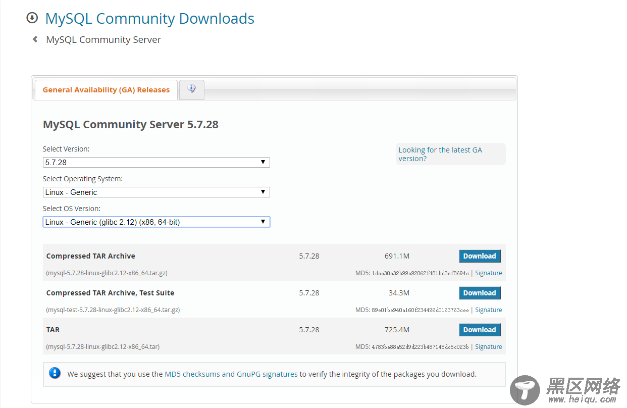 CentOS 7.4下MySQL5.7.28二进制方式安装