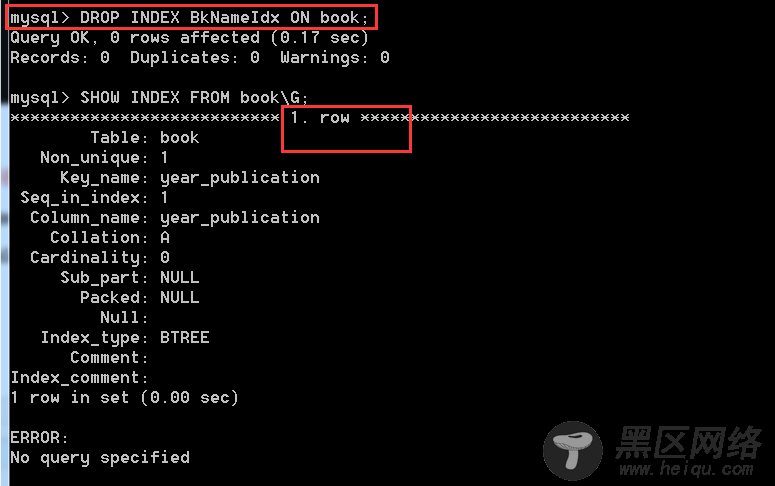 MySQL中索引优缺点、分类和使用操作详解