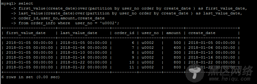 MySQL 8.0 新增SQL语法对窗口函数和CTE的支持