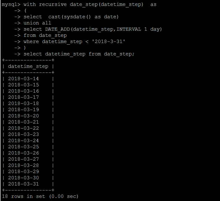 MySQL 8.0 新增SQL语法对窗口函数和CTE的支持