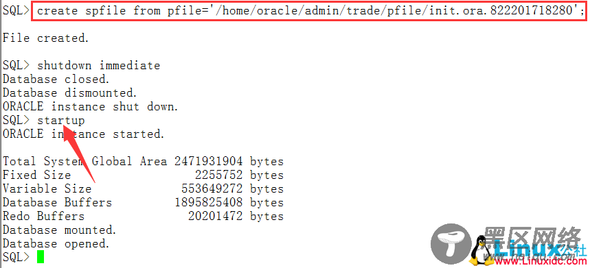 Oracle实例启动报错ORA