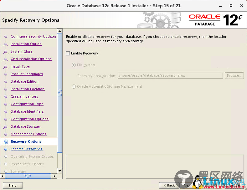 Oracle Linux 7.4 安装 Oracle 12C