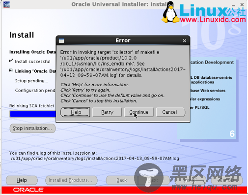 Red Hat Linux 6.4 安装 Oracle 10g 及问题解决