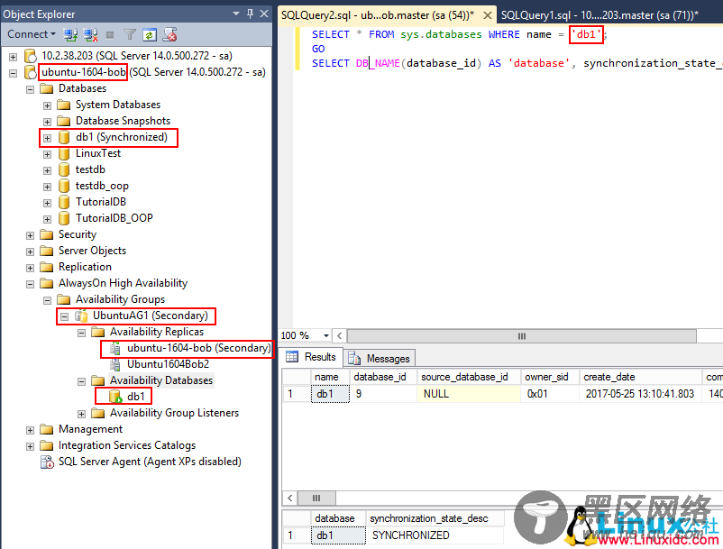 Ubuntu上配置SQL Server Always On Availability Group