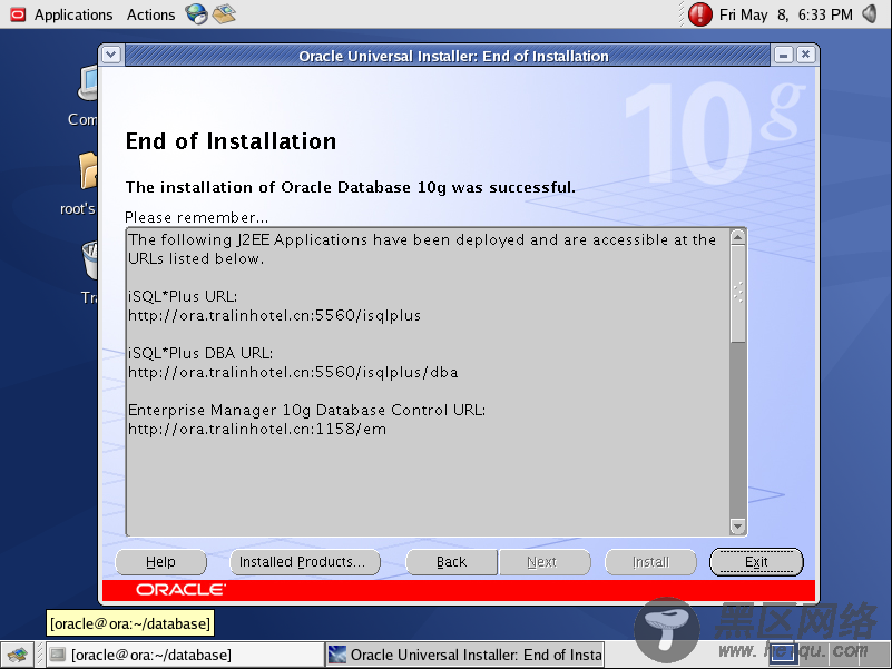 在Oracle Linux 4u4上安装Oracle 10.2.0.1.0过程笔记